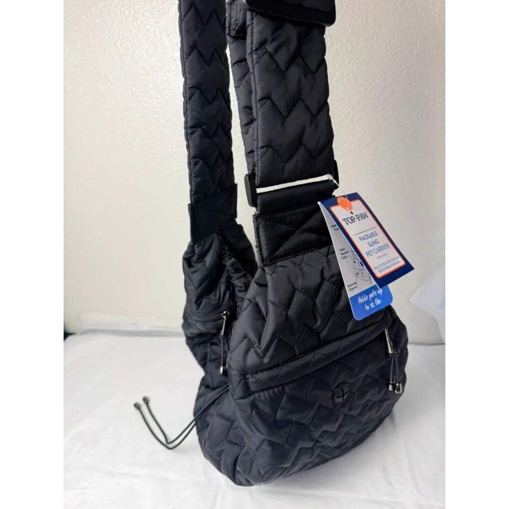 Top Paw Packable Sling Pet Carrier Black Up to 12 lbs